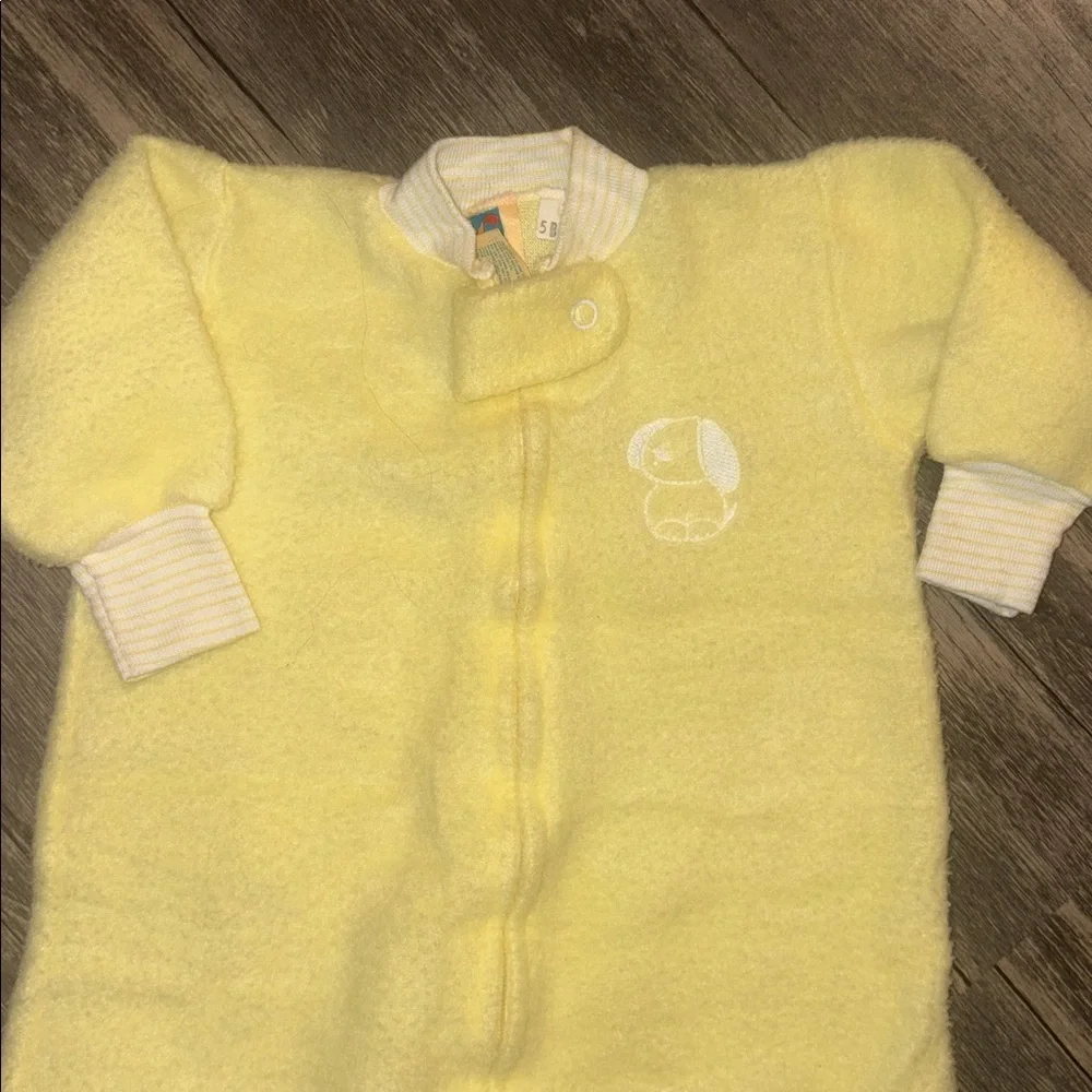 Vintage Carters Baby Yellow Unisex Sleeper One Pc Sleep Sack TO-26 Lbs